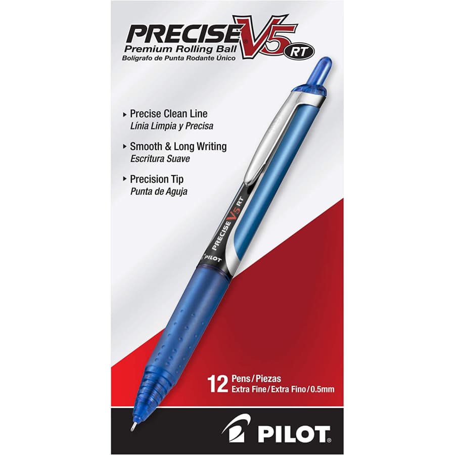 Pilot Precise V5 RT Retractable Rolling Ball Pens 12-Pack for $15