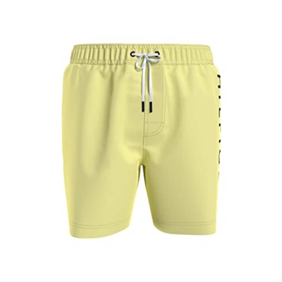 Tommy Hilfiger Men's Big & Tall 7 Logo Swim Trunks with Quick Dry, Tropical Yellow, 3X-Large Big for $40