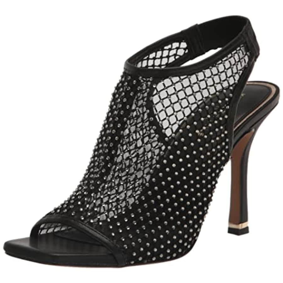 Kenneth Cole New York Women's Hayley Jewel Wedge Sandal, Black Mesh, 8.5 for $43