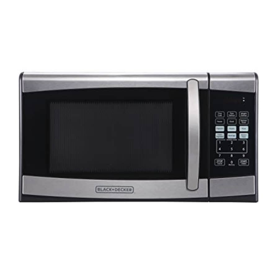 Black + Decker BLACK+DECKER EM925AZE-P 0.9 Cubic Foot 900 Watt Stainless Steel Microwave with Turntable, Cu.Ft, for $73 Black + Decker BLACK+DECKER EM925AZE-P 0.9 Cubic Foot 900 Watt Stainless Steel Microwave with Turntable, Cu.Ft, for $73