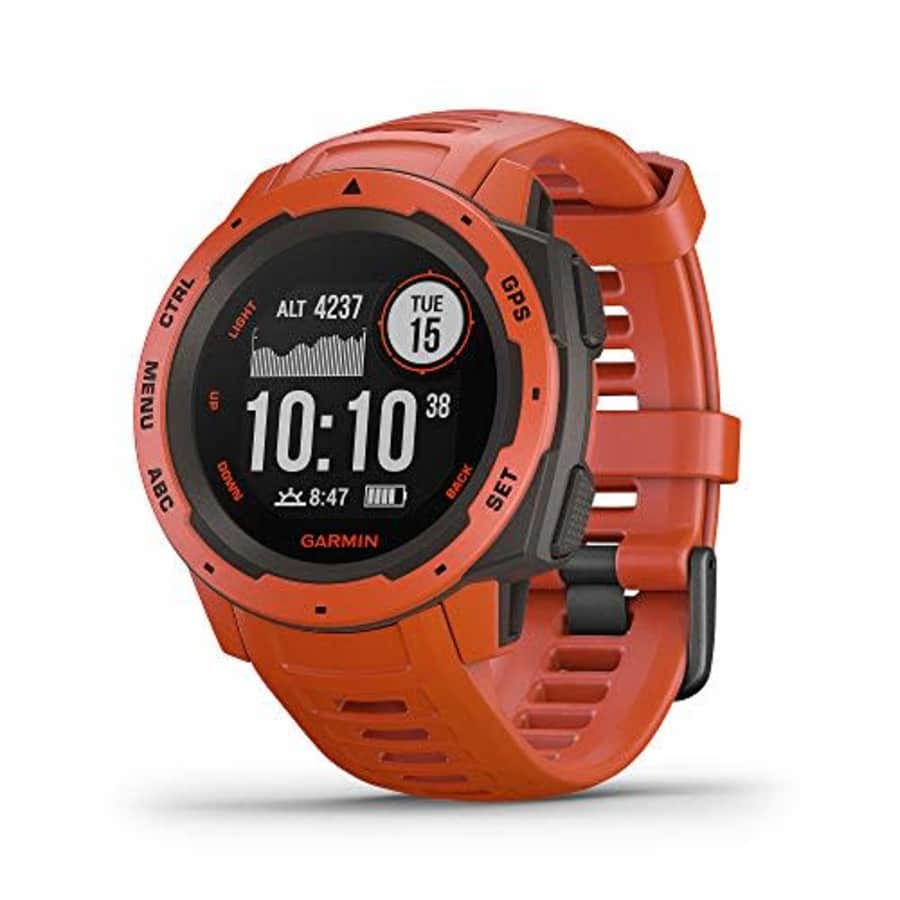 Garmin Instinct, Rugged Outdoor Watch with GPS, Features GLONASS and Galileo, Heart Rate Monitoring for $300