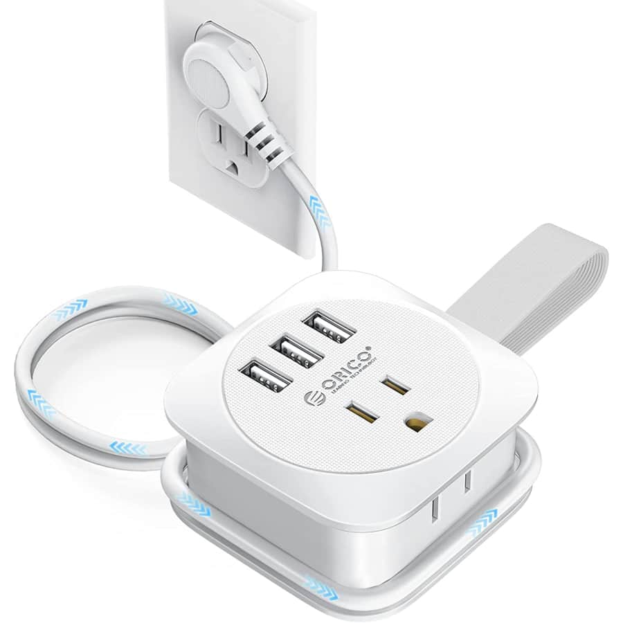 Orico USB-A Flat Plug Travel Power Strip for $16