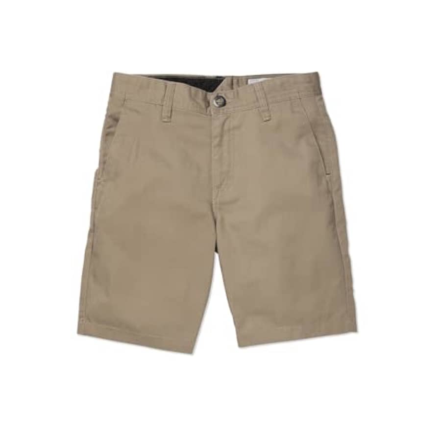Volcom Frickin Chino Shorts (Big Little Boys Sizes), Khaki 1, 25 for $23
