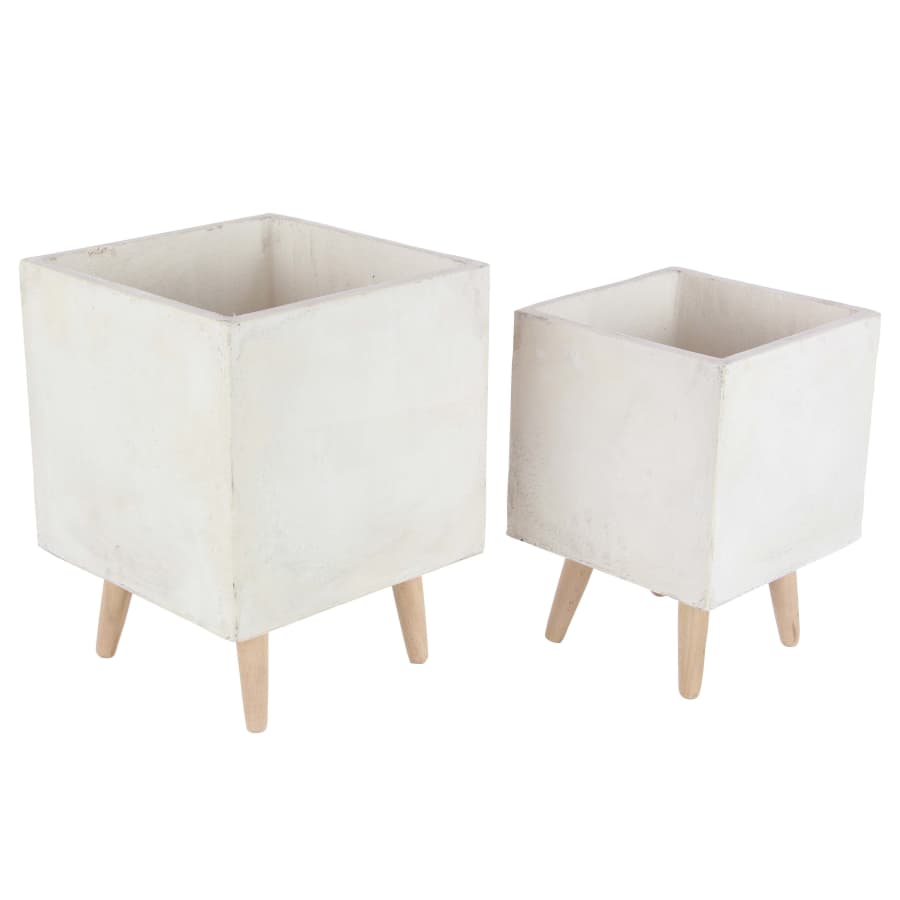 DecMode Contemporary Fiberclay Planter 2-Pack for $70
