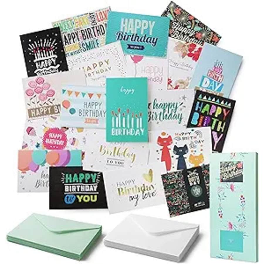 Assorted Blank Birthday Cards 20-Pack for $7 Assorted Blank Birthday Cards 20-Pack for $7