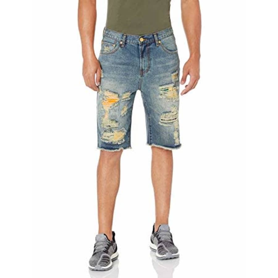 LRG Lifted Research Group Men's Denim Shorts, Indigo, 30 for $16