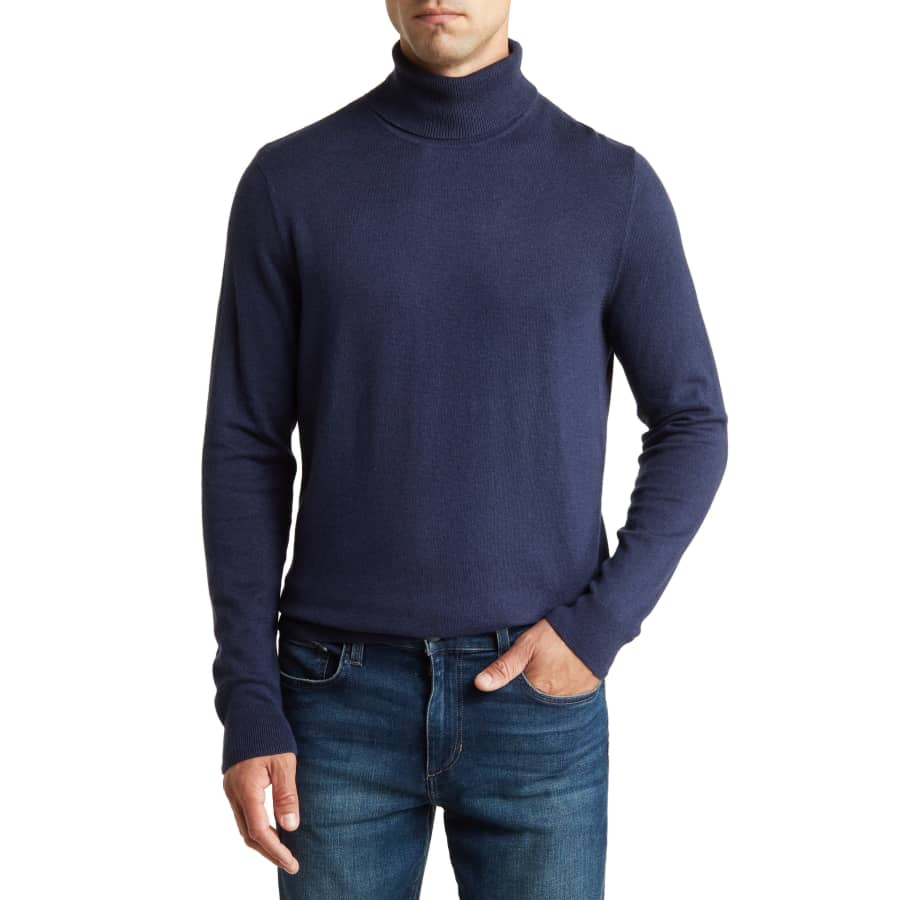 14th & Union Men's Cotton Cashmere Blend Turtleneck (M only) for $14