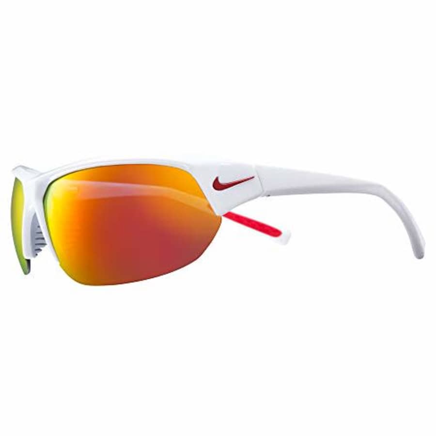 Nike EV1125-106 Skylon Ace Sunglasses Shiny White Frame Color, Grey with Red Mirror Lens Tint for $50 Nike EV1125-106 Skylon Ace Sunglasses Shiny White Frame Color, Grey with Red Mirror Lens Tint for $50