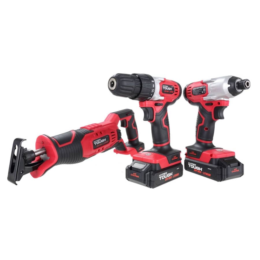 Refurb Hyper Tough Impact Driver & Reciprocating Saw 3-Tool Combo Kit for $53