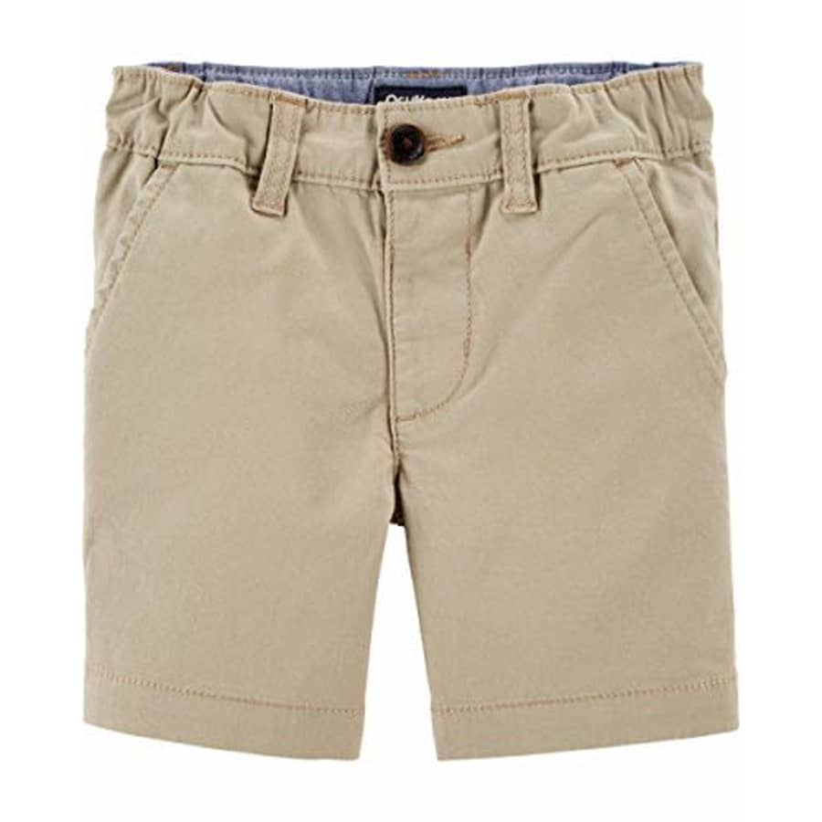 OshKosh B'Gosh boys Stretch Flat Front Casual Shorts, Explorer Khaki, 10 US for $23