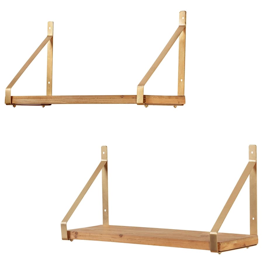 StyleWell 11" x 24" Wall-Mount Bookshelf w/ Wrap Brackets 2-Pack for $30