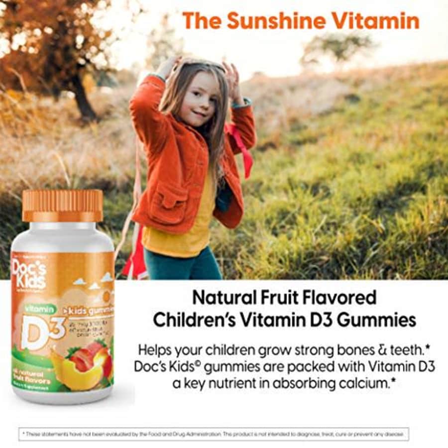 Doctor's Best Doc's Kids Children's Vitamin D3 Gummies 1000iu, Supports Healthy Bones & Teeth, for $12