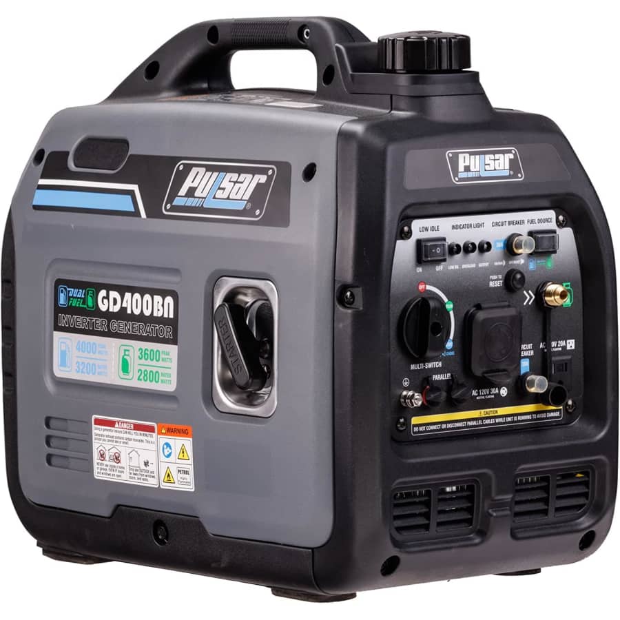 Pulsar Portable Dual-Fuel Inverter Generator for $499