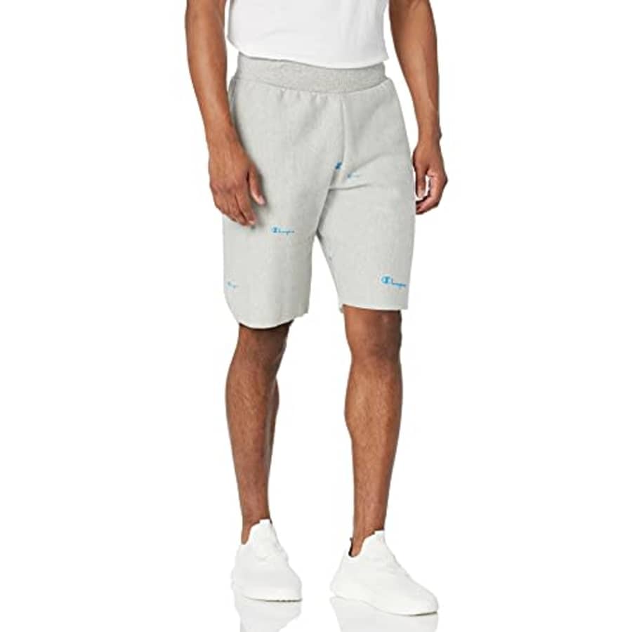 Champion Men's 10 Inch Reverse Weave Cut-Off Shorts, Print, Spread Scripts - Oxford Grey, X- Small for $22 Champion Men's 10 Inch Reverse Weave Cut-Off Shorts, Print, Spread Scripts - Oxford Grey, X- Small for $22