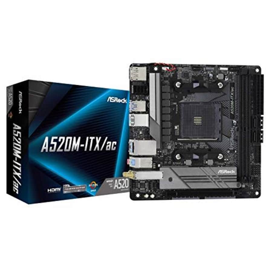 ASRock A520M-ITX/AC Supports 3rd Gen AMD AM4 Ryzen/Future AMD Ryzen Processors (3000 and 4000 for $100 ASRock A520M-ITX/AC Supports 3rd Gen AMD AM4 Ryzen/Future AMD Ryzen Processors (3000 and 4000 for $100
