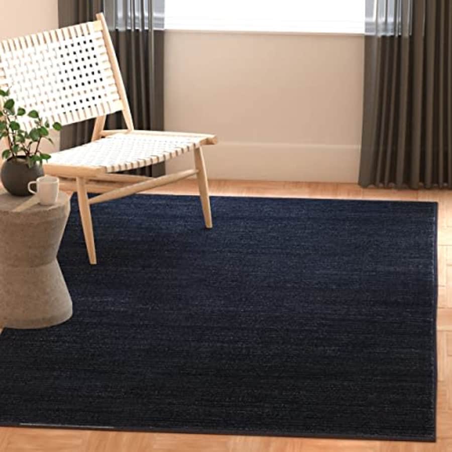SAFAVIEH Vision Collection Area Rug - 4' Square, Navy, Modern Ombre Tonal Chic Design, Non-Shedding for $49 SAFAVIEH Vision Collection Area Rug - 4' Square, Navy, Modern Ombre Tonal Chic Design, Non-Shedding for $49
