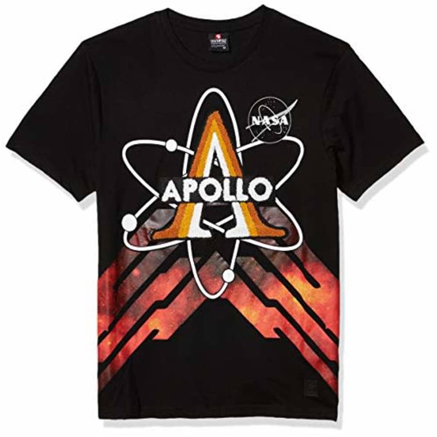 Southpole Men's Big and Tall NASA Collection Fashion Tee Shirt (Short & Long Sleeve), Black Apollo for $16