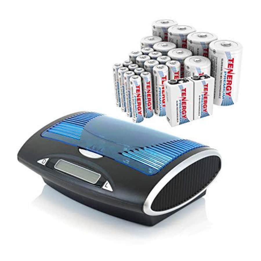 Tenergy T9688 LCDAA/AAA/C/D/9V NiMH/NiCd Battery Charger+ Premium 26-CellNiMH Rechargeable for $96
