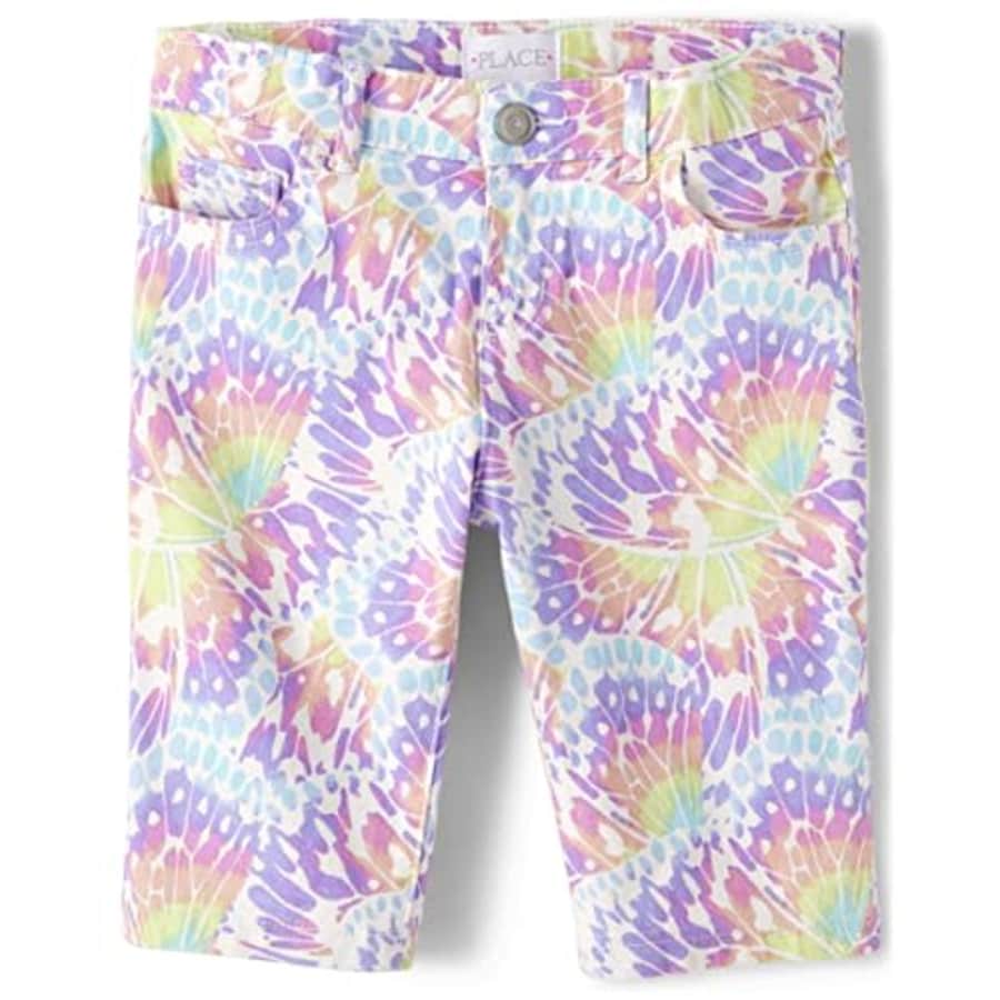 The Children's Place Girls' Denim Skimmer Shorts, Faded Tie Dye, 4 for $13 The Children's Place Girls' Denim Skimmer Shorts, Faded Tie Dye, 4 for $13