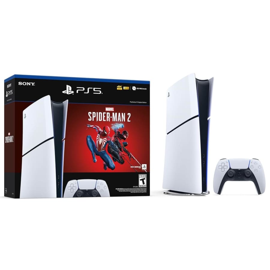 Sony PlayStation 5 Marvel's Spider-Man 2 Digital Console Bundle for $400 Sony PlayStation 5 Marvel's Spider-Man 2 Digital Console Bundle for $400