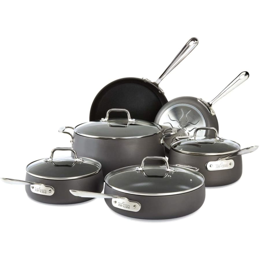 All-Clad Hard Anodized Nonstick 10-Piece Cookware Set for $359