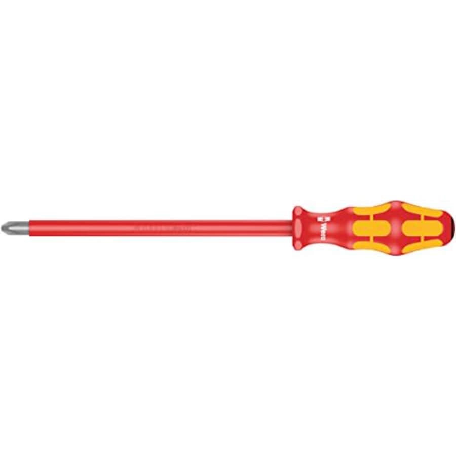 Wera 05006168001 Kraftform Plus VDE 165i Pozidriv Insulated Screwdriver, PZ 4 Head, 8" Blade Length for $24