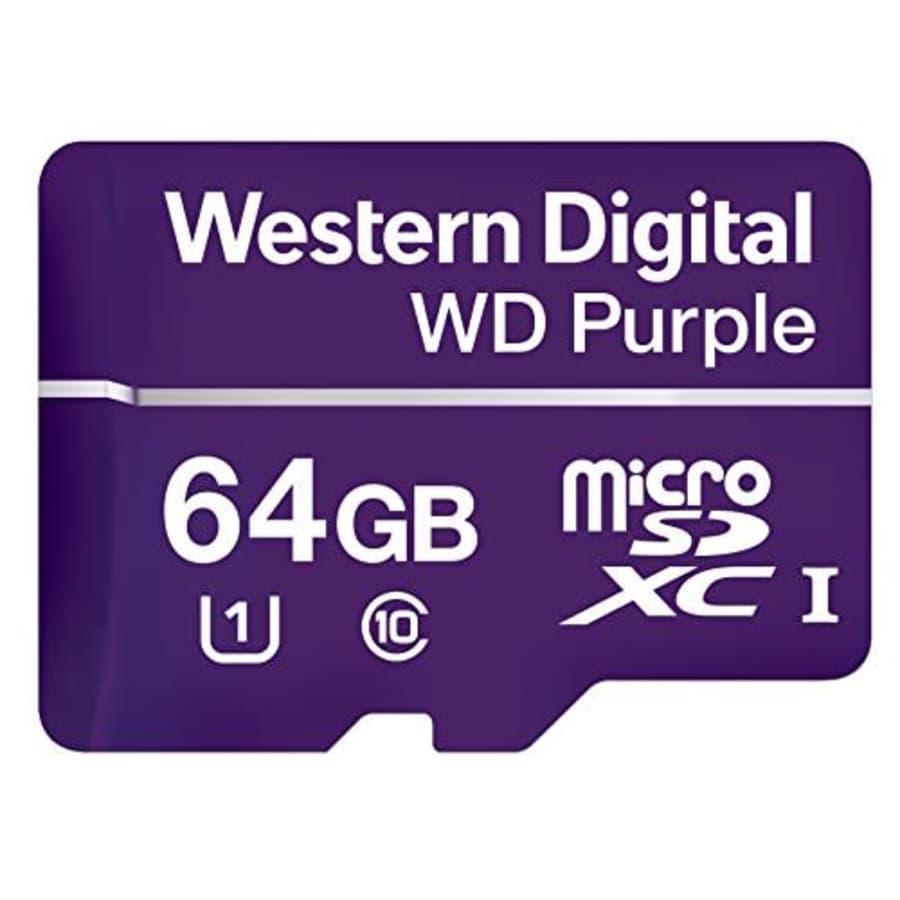 Western Digital WDD064G1P0A WD Purple 64GB Surveillance microSD Card for $21 Western Digital WDD064G1P0A WD Purple 64GB Surveillance microSD Card for $21