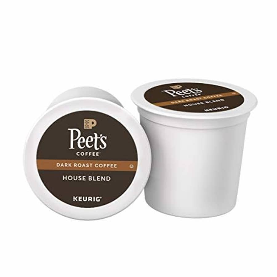 Peet's Peets Coffee House Blend Coffee K-Cup Coffee Pods for Keurig Brewers, Dark Roast, 16 Pods for $25