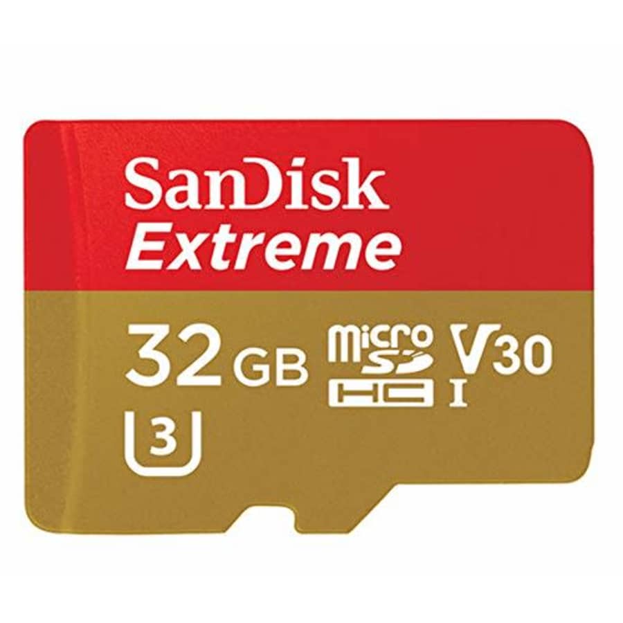 Sandisk Extreme - Flash Memory Card - 32 GB - Microsdhc UHS-I - Gold, Red for $11