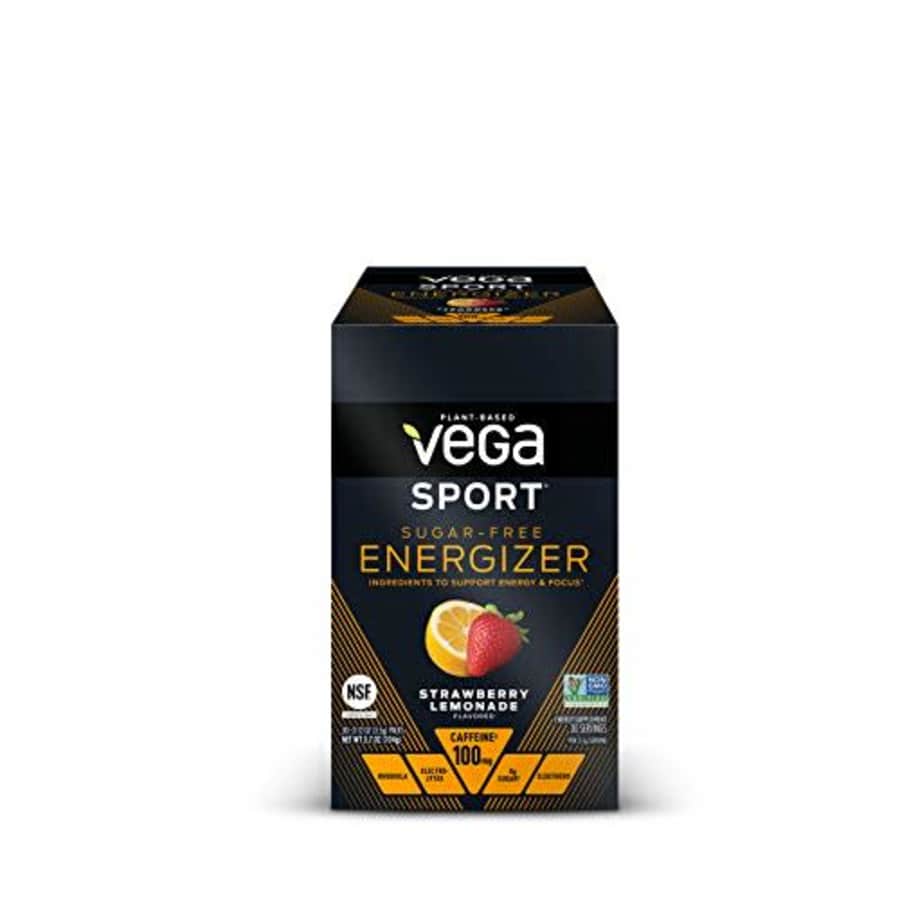 Vega Sport Sugar Free Energizer, Strawberry Lemonade - Vegan Certified, Keto-Friendly, Gluten Free, for $44 Vega Sport Sugar Free Energizer, Strawberry Lemonade - Vegan Certified, Keto-Friendly, Gluten Free, for $44