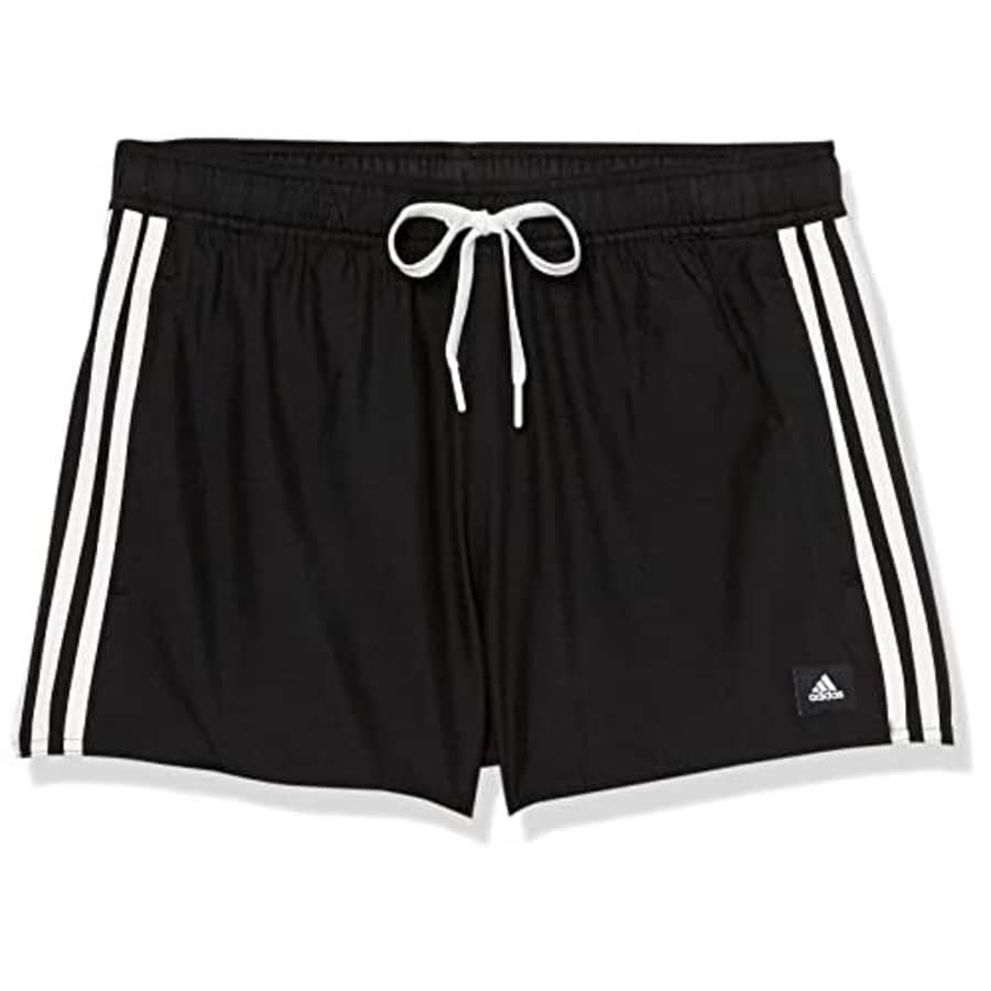 adidas Men's Standard 3-Stripes Classics Swim Shorts, Black/White, 3X-Large for $30