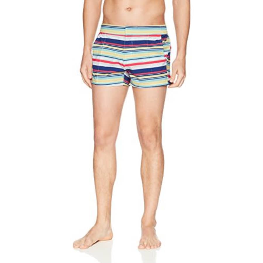 2(X)IST Men's Yacht Swim Trunk Swimwear, Retro Stripe, XL for $65