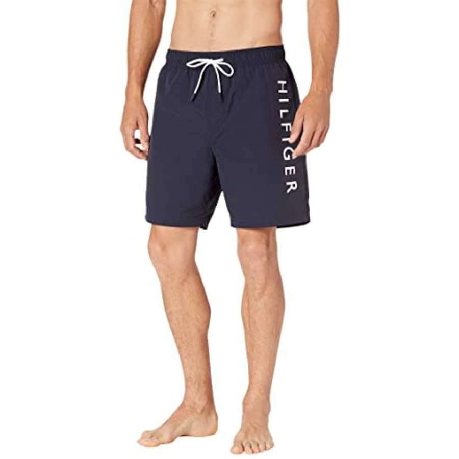 Tommy Hilfiger mens 7" Swim Trunks, Navy1, Medium US for $27