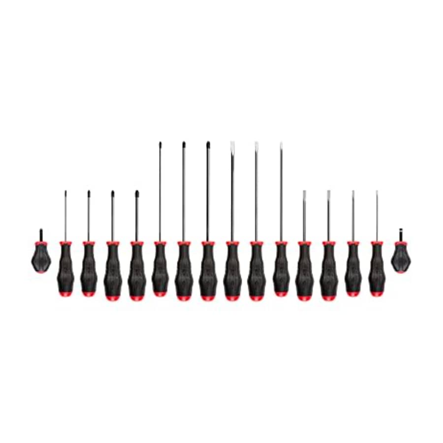 TEKTON High-Torque Screwdriver Set, 16-Piece (#0-#3, 1/8-5/16 in.) | DRV45002 for $75