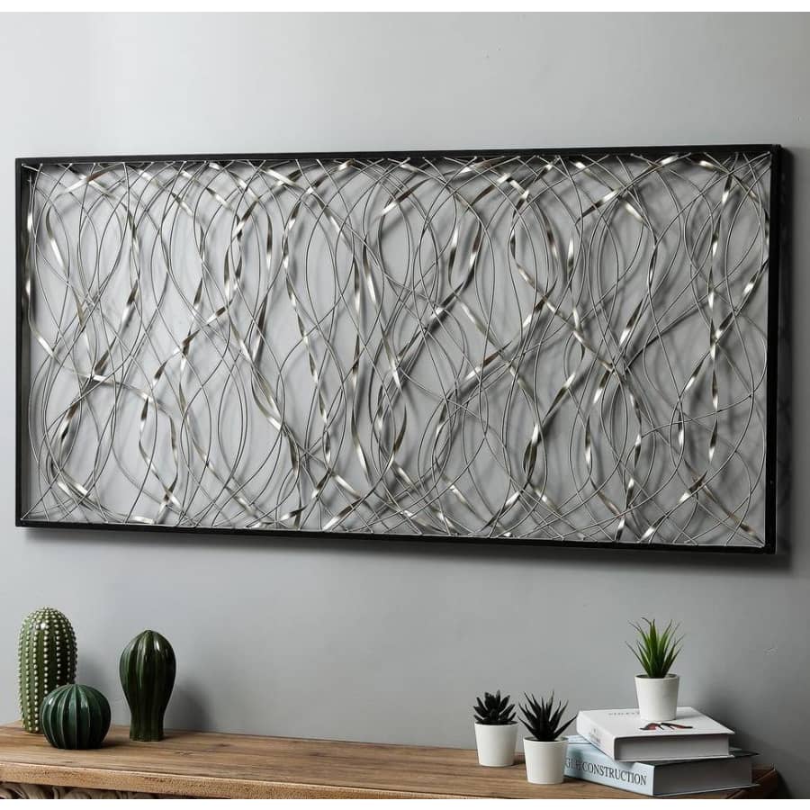 LuxenHome Metal Infinity Rectangular Wall Decor for $66