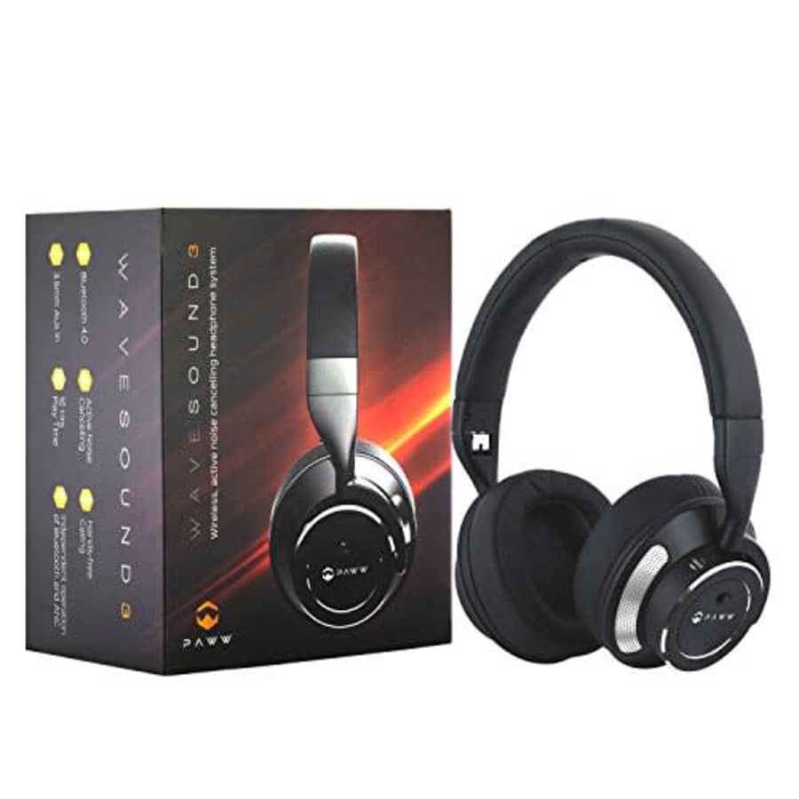 PAWW PW-2016WS03-1 WaveSound 3 Bluetooth Over-Ear Headphones with Microphone (Black) for $100