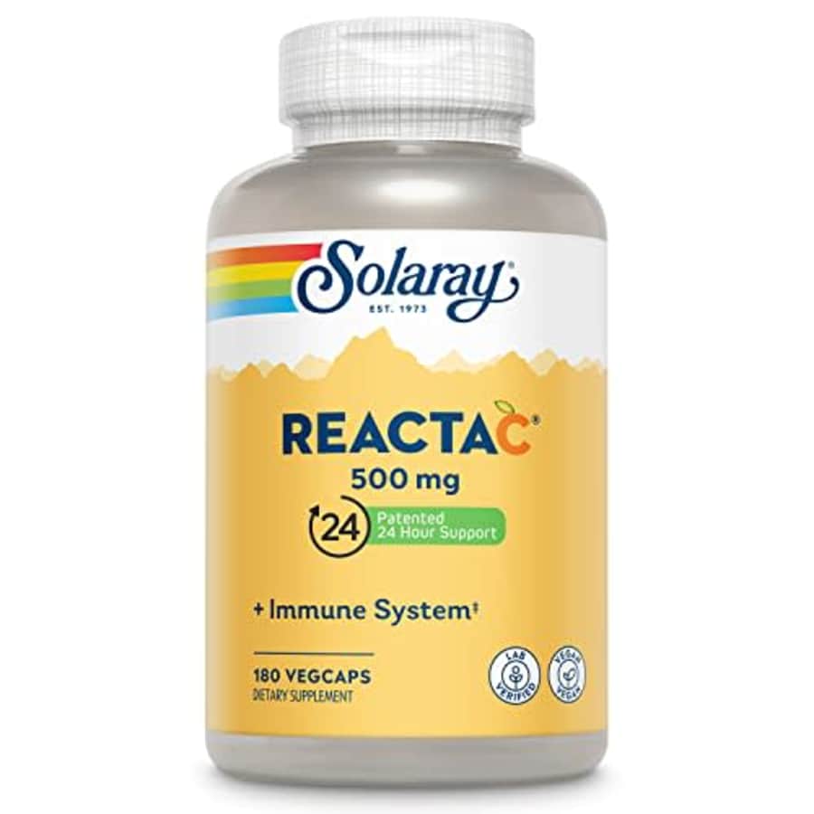 Solaray Reacta C with Bioflav Vitamin Capsules, 500 mg | 180 Count for $25