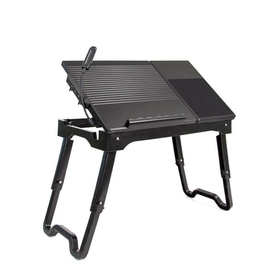 Origami Multi-Functional Laptop Tray Table Stand with LED Light for $32 Origami Multi-Functional Laptop Tray Table Stand with LED Light for $32