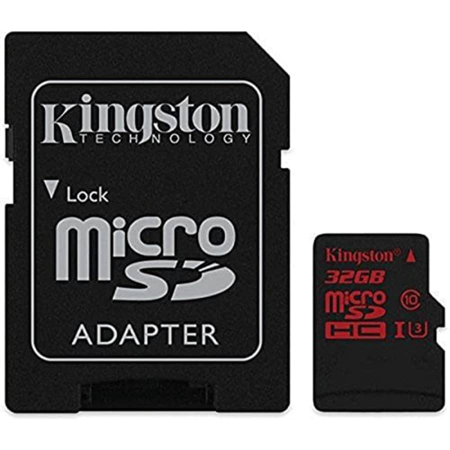 Kingston Digital 32GB microSDHC UHS-I Speed Class 3 U3 90R/80W Flash Memory Card with Adapter for $43