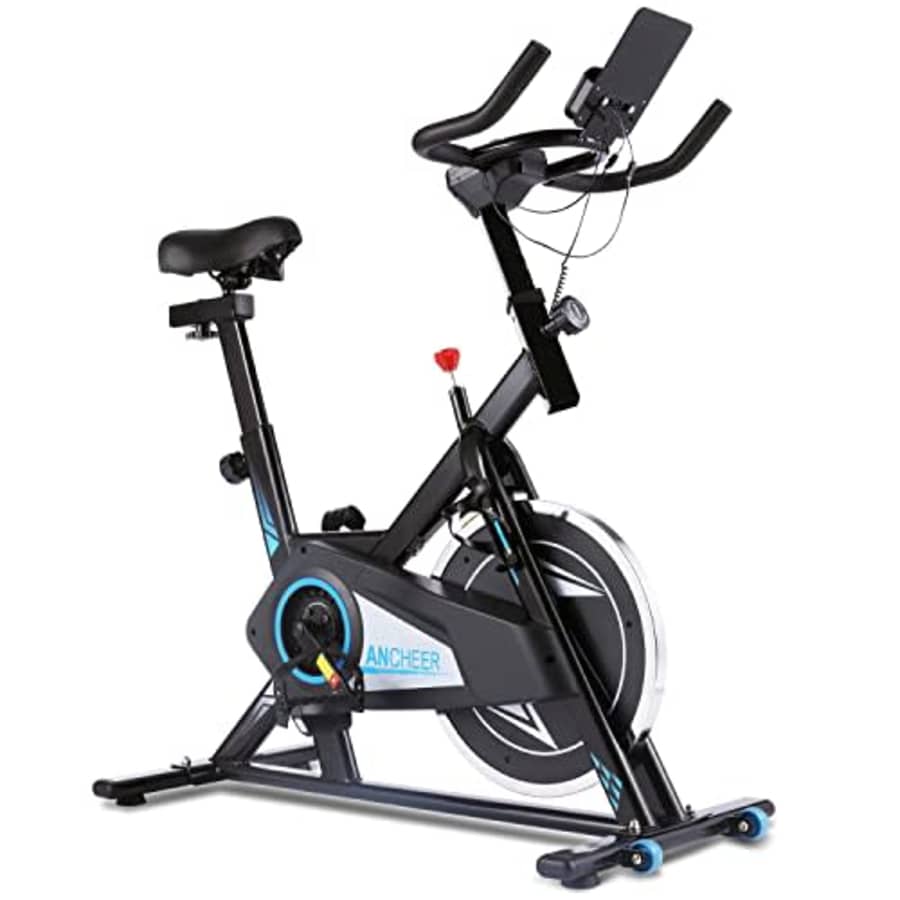 ANCHEER Indoor Cycling Bike, Home Workout Stationary Exercise Bike with APP Connection, LCD for $322 ANCHEER Indoor Cycling Bike, Home Workout Stationary Exercise Bike with APP Connection, LCD for $322