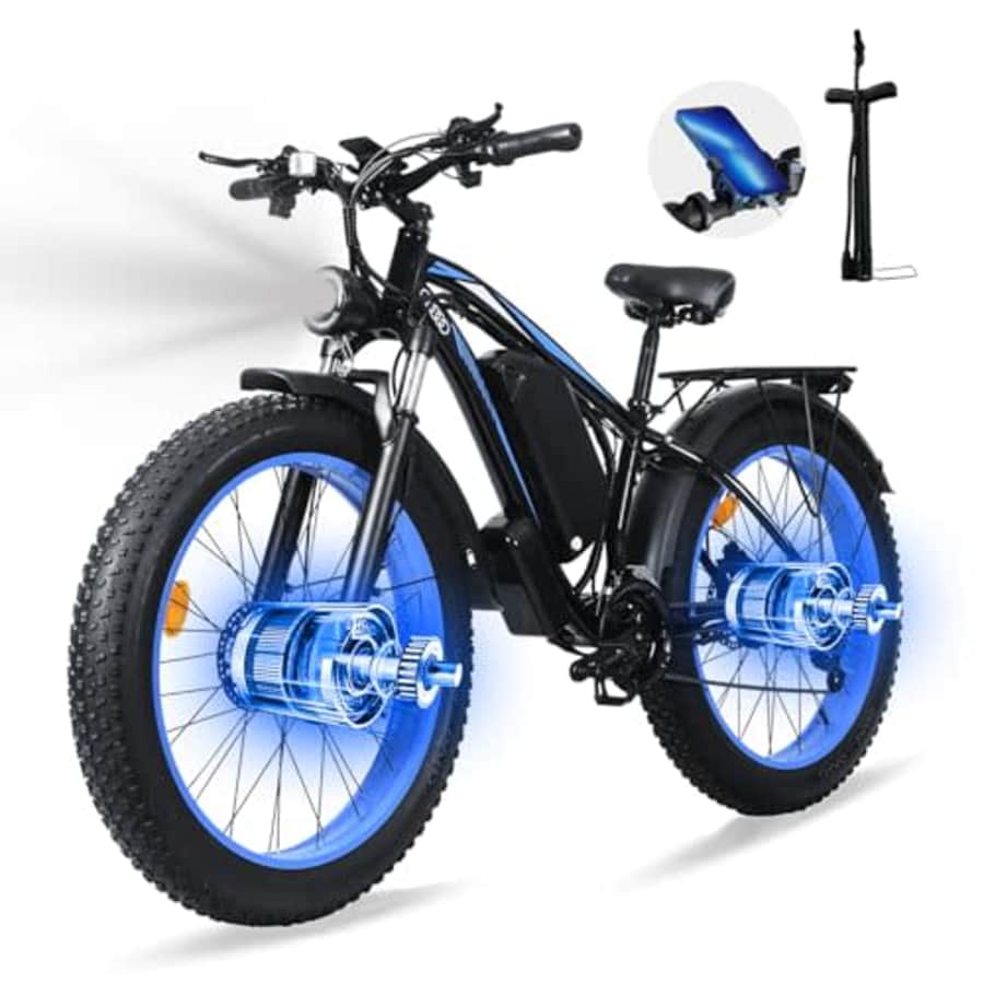 Ronson Electric Bike Adults,2000W Dual Motor Ebike,1000W 48V/23AH Removable Battery Ebike,26-Speed for $1,299