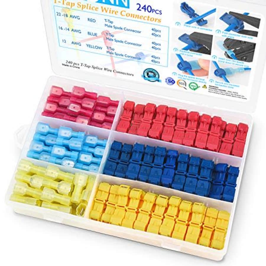 Ticonn 240-Piece T-Tap Connector Kit for $13