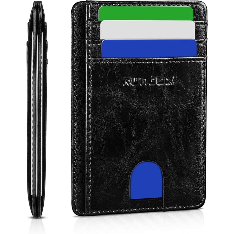 Slim RFID-Blocking Leather Front Pocket Wallet for $5 Slim RFID-Blocking Leather Front Pocket Wallet for $5