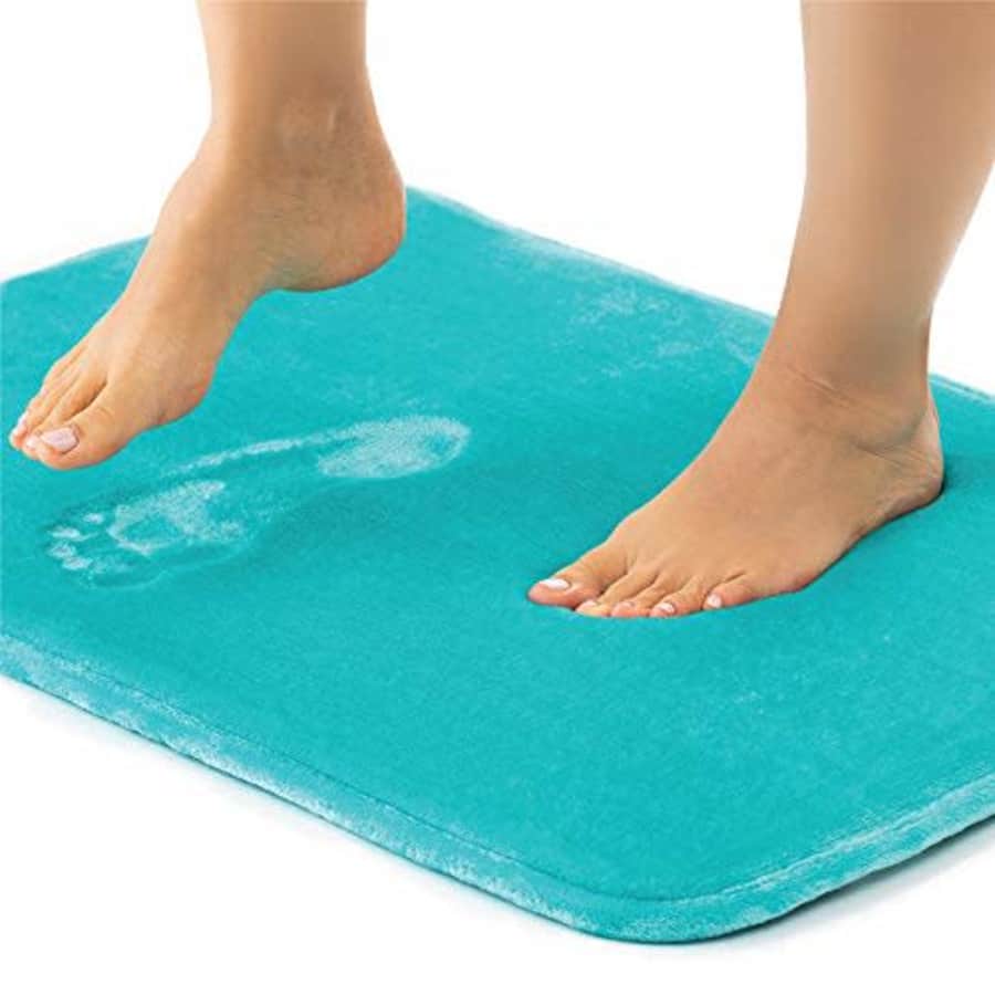 Gorilla Grip Thick Memory Foam Bath Rug, Soft Absorbent Luxury Mats 60x24, Plush Velvet Topside, for $10