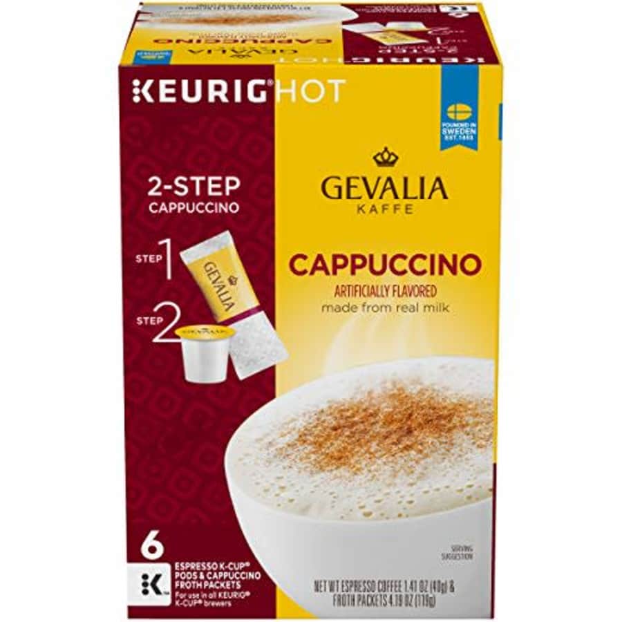 Gevalia Cappuccino K-Cup Coffee Pods With Froth Packets (36 Pods And Froth Packets, 6 Packs Of 6) for $55