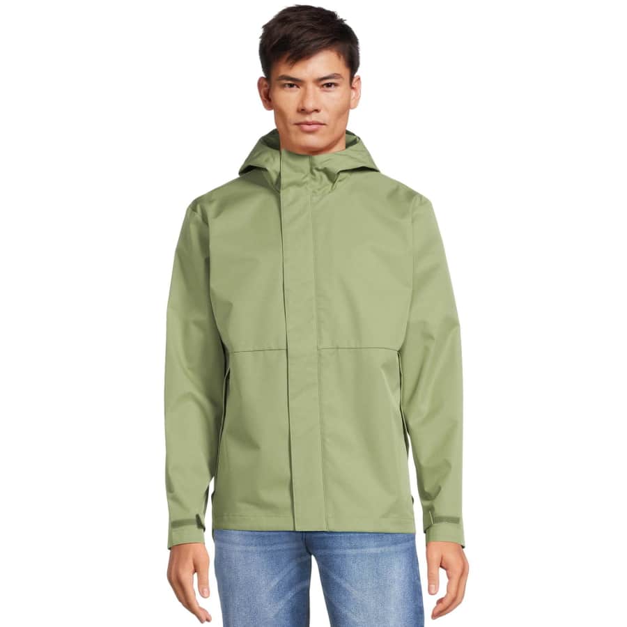 Swiss Tech Men's Water Resistant Rain Jacket for $13