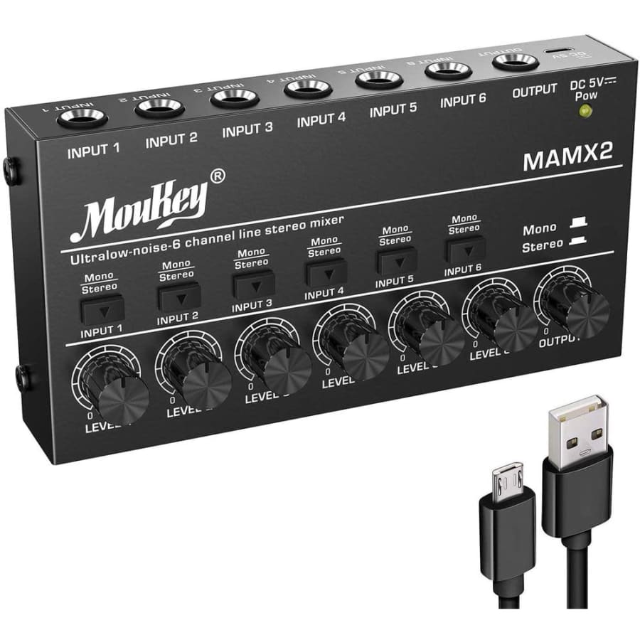 Moukey Mini Audio Line Mixer for $11