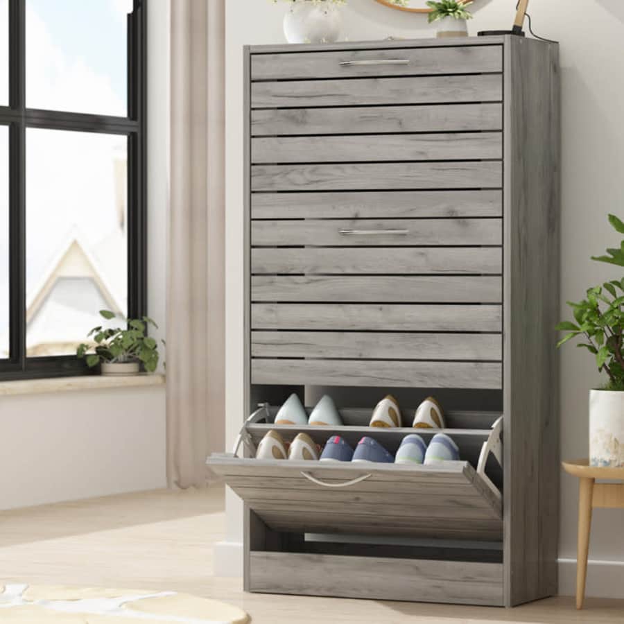Loon Peak 42" 12-Pair Shoe Cabinet from $85