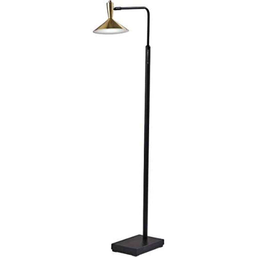 Adesso 4263-01 Lucas LED Floor Lamp with Smart Switch, 54 in, 6W Integrated LED, Black w/Antique for $121 Adesso 4263-01 Lucas LED Floor Lamp with Smart Switch, 54 in, 6W Integrated LED, Black w/Antique for $121