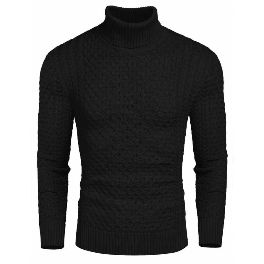Coofandy Men's Slim Fit Turtleneck Sweater for $15